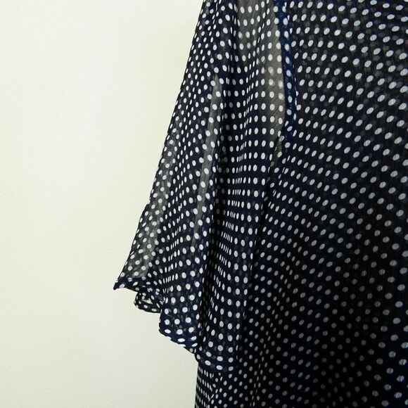 💜 3/$30 6/$50 1 11 Tylho Navy White Polka Dot Large Dress - Flawed Print - Picture 13 of 14